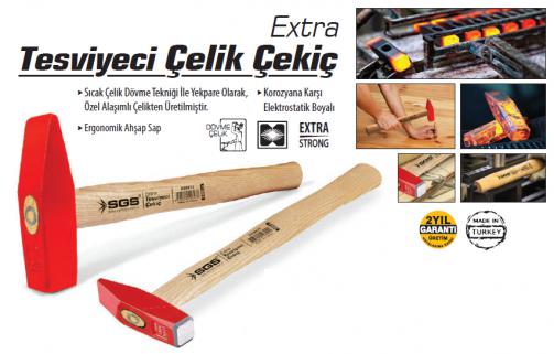 Sgs Extra Tesvi̇yeci̇ Çeli̇k Çeki̇ç 1000 gr 